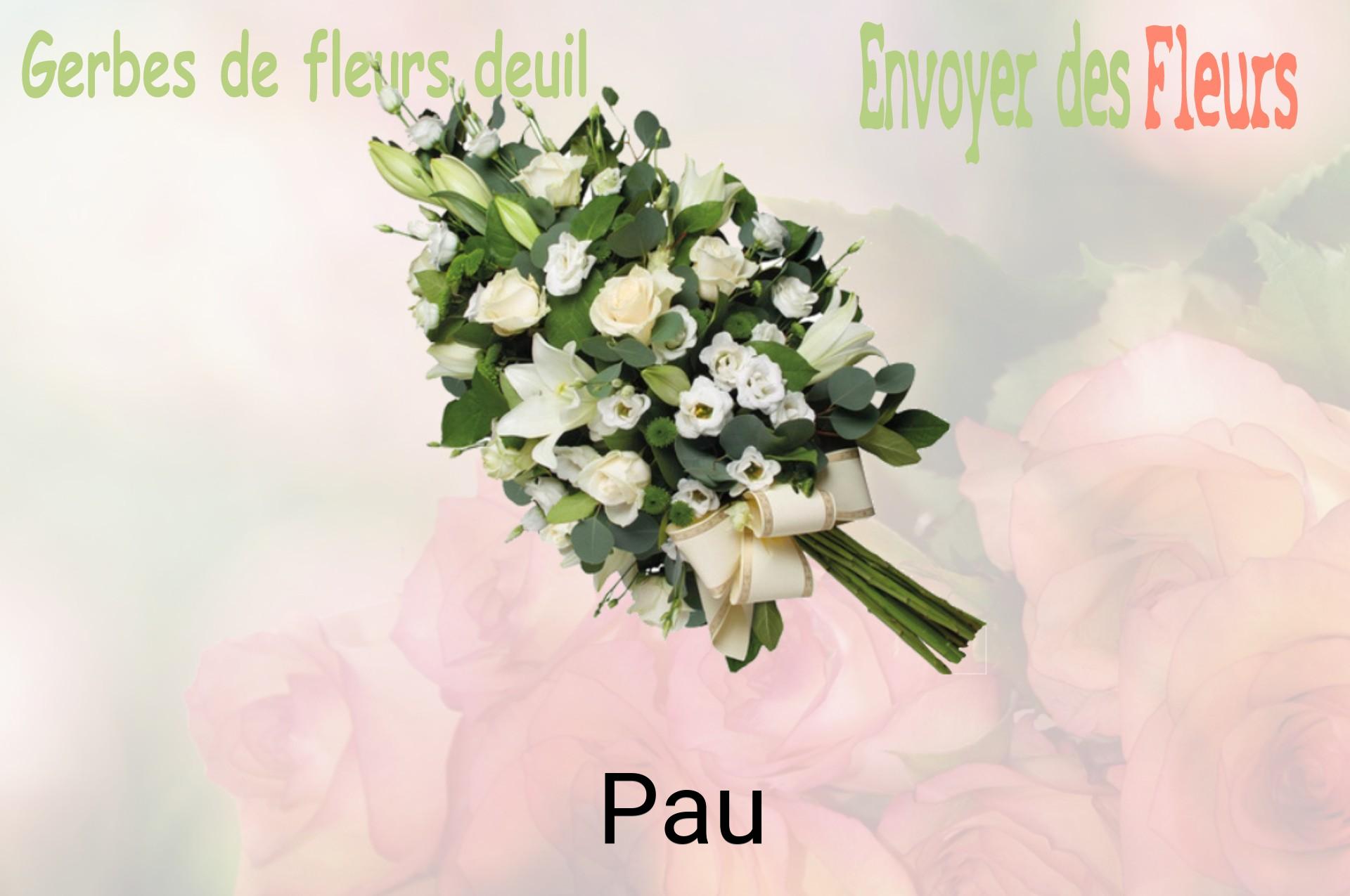 Gerbe de fleurs de deuil livrée à Pau